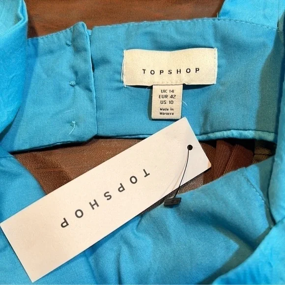 TOPSHOP Fabulous Turquoise Midi Halter Dress Size 10 NWT! - Picture 6 of 7